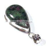 Ruby Zoisite Pendant 925 Silver Jewelry Wholesale Indian Jewelry Fashion Pendant Semi Precious Gemstones thumbnail-3
