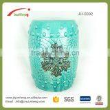 Home & Garden Embossed Blue Ceramic Children Stool, Chair Stool, Garden Furniture Import thumbnail-1