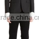 2014 Top Quality 100% wool Classic Solid Black Shawl Lapel get your clothing designs made