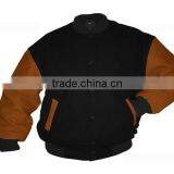 2013 Mens Bomber Jackets With Leather Sleeves