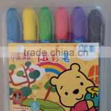 6color soft gel pen in plastic box for children drawing (back to school ,promotion)