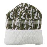Knit Slouch Beanie Sport Winter Beanie Hat Pattern Custom Made Camo Cuff Beanie thumbnail-1