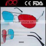 fashion 3D glasses blue and red lens glasses