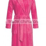 High-grade women long coral fleece flannel gown bathrobe