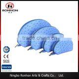 Set of 4 Portable Fashion PU Ostrich Grained Leather Makeup Cosmetic Pouch Bag thumbnail-2