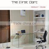 Luxury Wall Mounted Curved Glass Console Table thumbnail-6