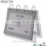 Wholesale Customized Clear Acrylic Desk Calendar Stand