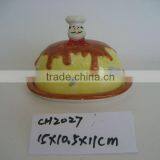 Hand Painted Ceramic Bread Plate thumbnail-1