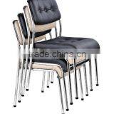 Black Leather Visitor Office Chair AH-20 thumbnail-1