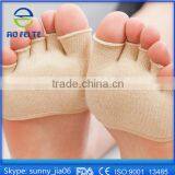 Wholesale Lady Summer Invisible Half Footie Toe Socks Footie Cushioning Five Toe Socks