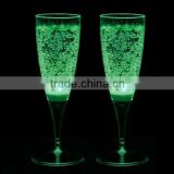 plastic Liquid active led champagne glass colorful Light Up Champagne Flute