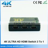 1080P 2160P 4K 3 Port Video HDMI Switch HDMI Splitter For HDTV PC