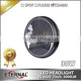 60W Jeep Wrangler Offroad Rubicon Motorcycle Round 7 Inch LED Headlight Jeep CJ TJ YJ WJ XJ MJ Headlamp thumbnail-1