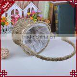 Wholesale Planter With Plastic Liner Seagrass Handmade Flower Girl Basket thumbnail-2