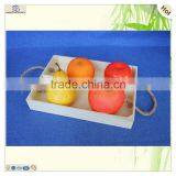 Hot Selling Recycled Food Beverage Serving Handles Wooden Tray thumbnail-3