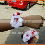 Slap ba Plush Christmas Slap Bracelet Bangle Santa Claus Snowman Deer Elk Bear Xmas Pat Circle Hand Ring Pops Watch Ribbonnd thumbnail-1