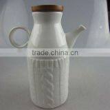 White Porcelain Soy Sauce Pot thumbnail-1
