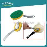Toprank Eco Friendly Household Cleaning Tools Long Handle Cleaning Sponge Brush Pan Pot Dish Scrub Green Kitchen Scouring Pad thumbnail-1