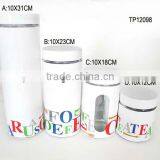 Four Sizes White Spraying Plastics Cylinder Screw Lid Glass Jars thumbnail-1
