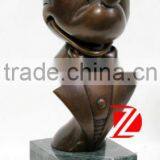 Small Desk Mikey Mouse Statue in Bronze With a Funny Cap thumbnail-1