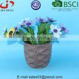 Wave Pattern Ceramic Succulent Planter Pot Matte Finish, Modern Minimalist Home Decoration thumbnail-2