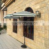 Aluminum Pole Green White Fabric Half Square Sun Umbrella CK1422 thumbnail-3