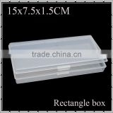 15cm Clear Rectangular Plastic Storage box Nail art Kits Tool Box