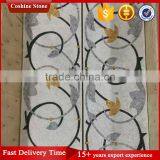 Castle Hanging Flower Pattern no Gap Natural Marble Waterjet Mosaic Floor Tiles thumbnail-3