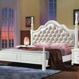 Высококлассная мебель из тхайской резино-деревянной массы. Реальная кожа для обивки. Шпонированная головная часть кровати. Двуспальная кровать thumbnail-1