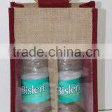 Eco-friendly Jute Bag Wine Bottle Bag Made in India thumbnail-3