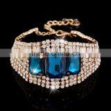 Top Quality Fashion Ruby Stone Crystal Jewelry Big Crystal Link Bangle Bracelet for Anniversary thumbnail-3