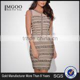 MGOO Imported Women Wholesale Dresses OEM/ODM Vintage Print Sleeveless Cocktail Dress Sheath Sexy Party Dress H290 thumbnail-2