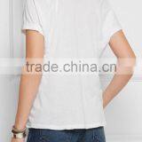 V Neck High Quality Plain T-shirt for Sale thumbnail-3