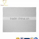 High Quality Knitted Cashmere Cable Baby Blanket Knit Infant Blanket thumbnail-3