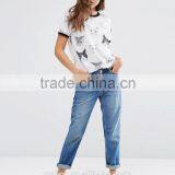 Wholesale China Fashion Design Cheap 100% Polyester t Shirt for Women With Cat Print thumbnail-4