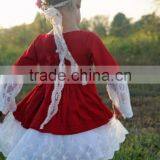 the Latest Style Wholesale Girls Boutique Dresses Red Lace Dress thumbnail-4