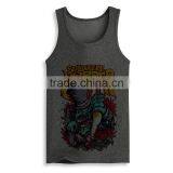 OEM ODM Fancy Design Bodybuilding Slim Fit Cotton Wholesale Gym Tank Top Men thumbnail-3