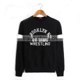 Custom Wholesale New Fashion Men Black Hoody Without Hood thumbnail-4