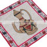 Decorative Goglet Cushion Cover Kashmir Beautiful Crewel Embroidery Throw Pillow thumbnail-1
