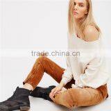 2017 Low Rise Gavin Cord Skinny Work Slacks for Women thumbnail-4