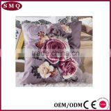 Felt Flower Linen Cotton Plain Cushion Cover thumbnail-1