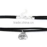 Velvet Suede Double Layer Halloween Choker Necklace Antique Silver Black Pumpkin 33.5cm Long thumbnail-3