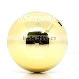 Gold Plated Acrylic Round Christmas Beads 20mm thumbnail-1