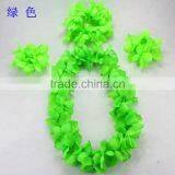 Colorful Hawaii Flower Garland Wreath Necklace Bracelet Headwear Sets thumbnail-2