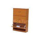 Magic Wood Shoe Rack Cabinet With Three Drawers , Makeup Vanity Box DX-80A