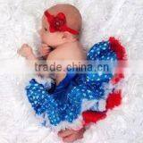 Boutique July 4th Clothing Pettiskirt Chiffon Fluffy Pettiskirt for Girls Polka Dot Tutu Skrit Ball Gown Skirt