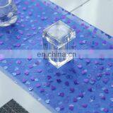 Popular Pattern Bronzing Purple Heart Blue Glass Organza Fabric Table Clothes thumbnail-4