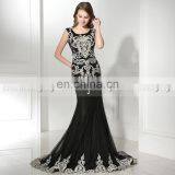2017 New Arrival Mermaid Embroidered Black Formal Evening Dresses LX385 thumbnail-2