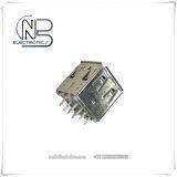 USB A Type Female USB 2.0 Header Double Stack Connector, Right Angle PCB Mount Usb Connector thumbnail-3