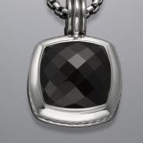 Sterling Silver DY Designs Inspired 17mm Black Onyx Albion Pendant